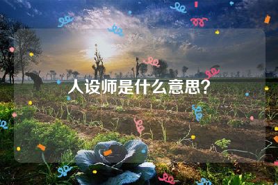 人设师是什么意思？